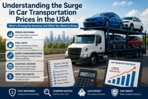 Car transportation prices in the USA increasing due to fuel costs and supply chain issues